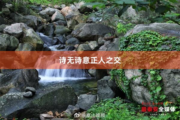 诗无诗意正人之交